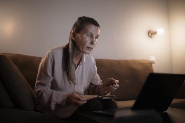 What can students do to maintain a healthy work life balance while studying online