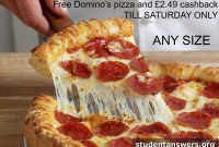 Score a Free Any Size Dominos Pizza Plus Cashback for New Members