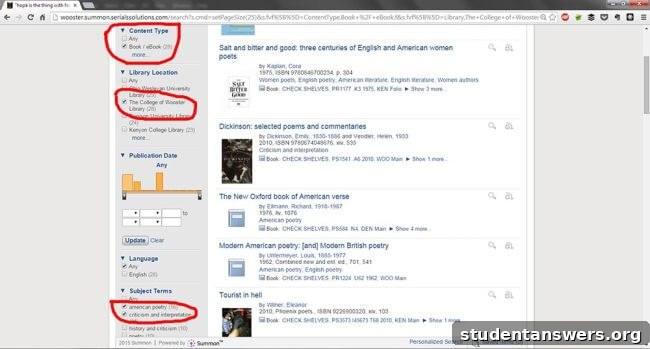 Refined search results showing more relevant books on Emily Dickinson.