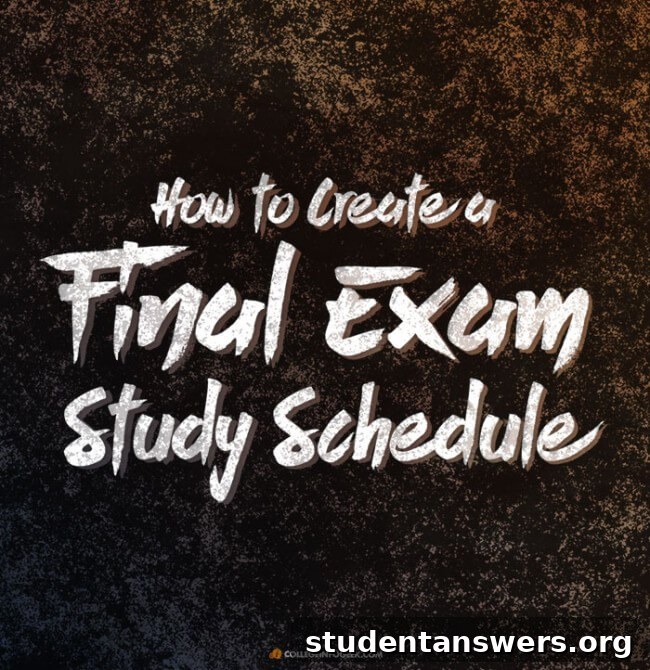 A student creating a detailed study schedule for final exams on a desk with books and a laptop
