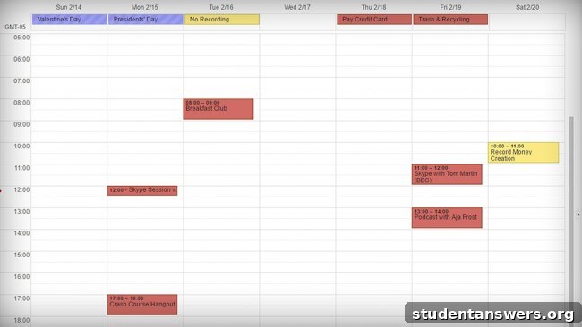 A professional's sparse weekly Google Calendar view
