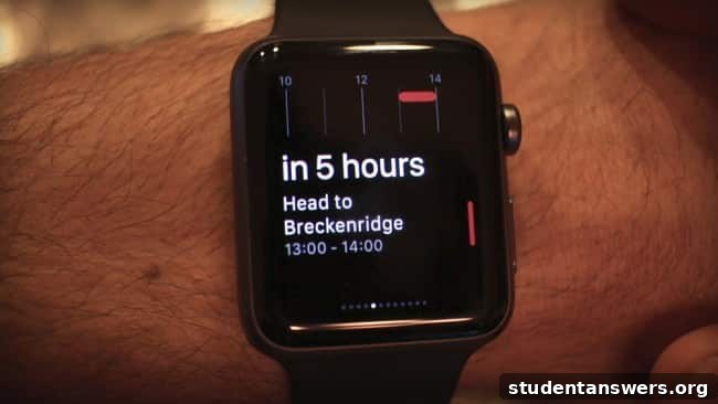 Fantastical app glance view on an Apple Watch