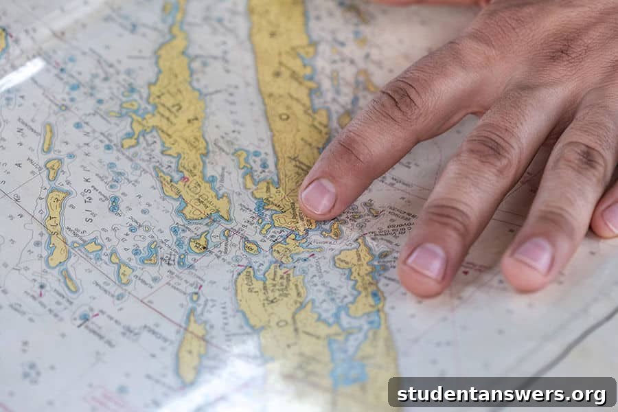 Planning a road trip route on a paper map