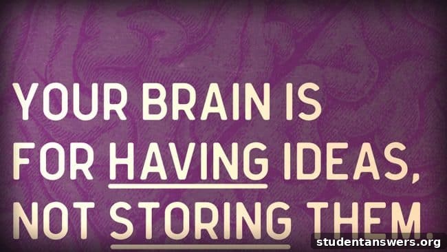 A quote from David Allen: Your mind is for having ideas, not holding them.