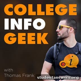 A graphic for a podcast discussing how to succeed in college.