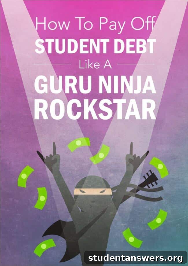 An illustration outlining various strategies for paying off student loan debt effectively