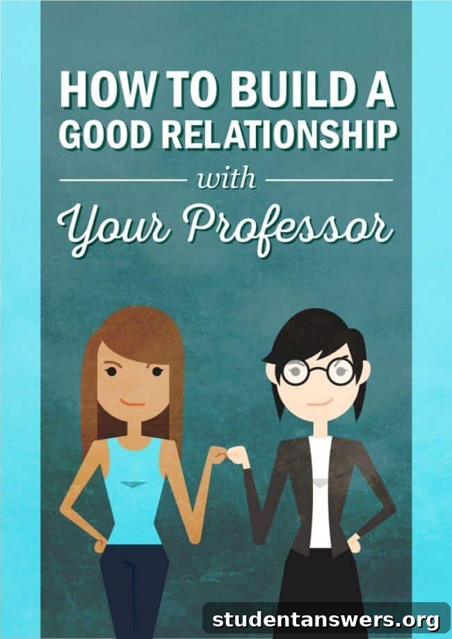 A student talking with a professor in an office setting, illustrating how to build a good relationship.