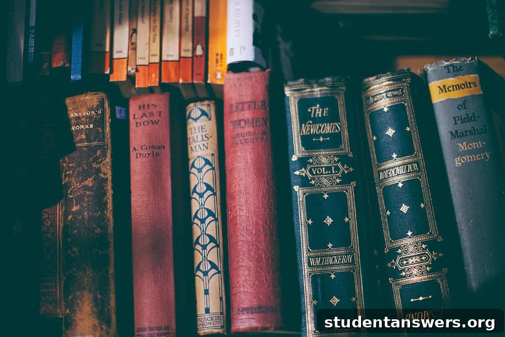 Stacks of colorful books in a library.