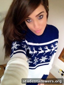 A closer look at the Nordic pattern on the Christmas jumper