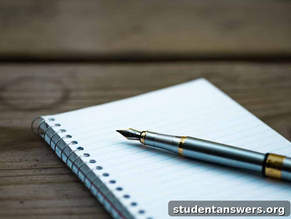 A fountain pen resting on a notepad, symbolizing a professional and personalized signature on a cover letter.