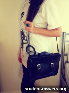 The Ladies Black Mini Soft Faux Leather Satchel shown in full.