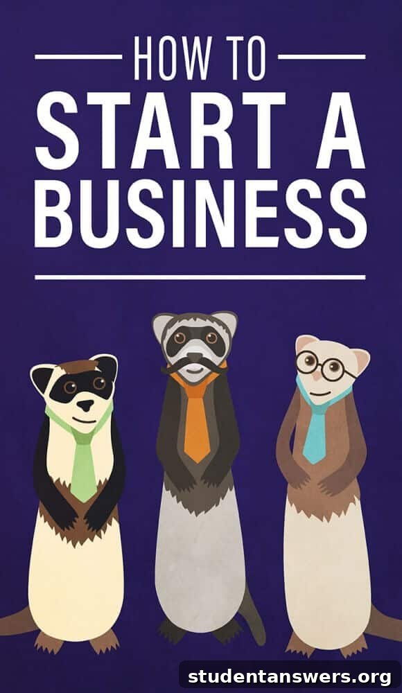Illustrated guide on the nuts and bolts of starting your own business.