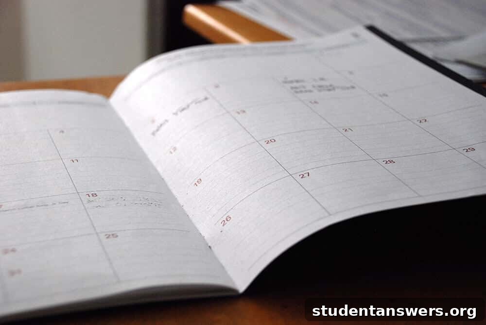 A calendar on a desk, emphasizing the importance of giving ample notice when requesting a recommendation letter.