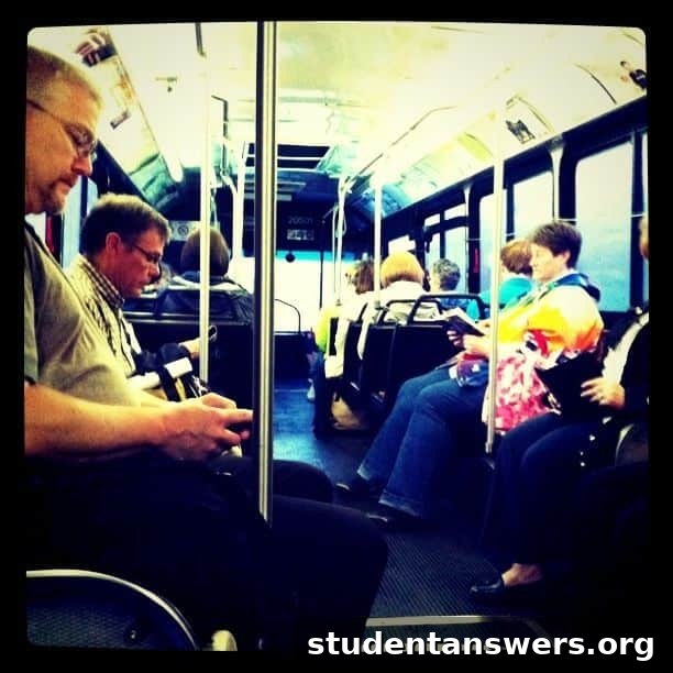 View from inside a public bus, a convenient and free commuting option.