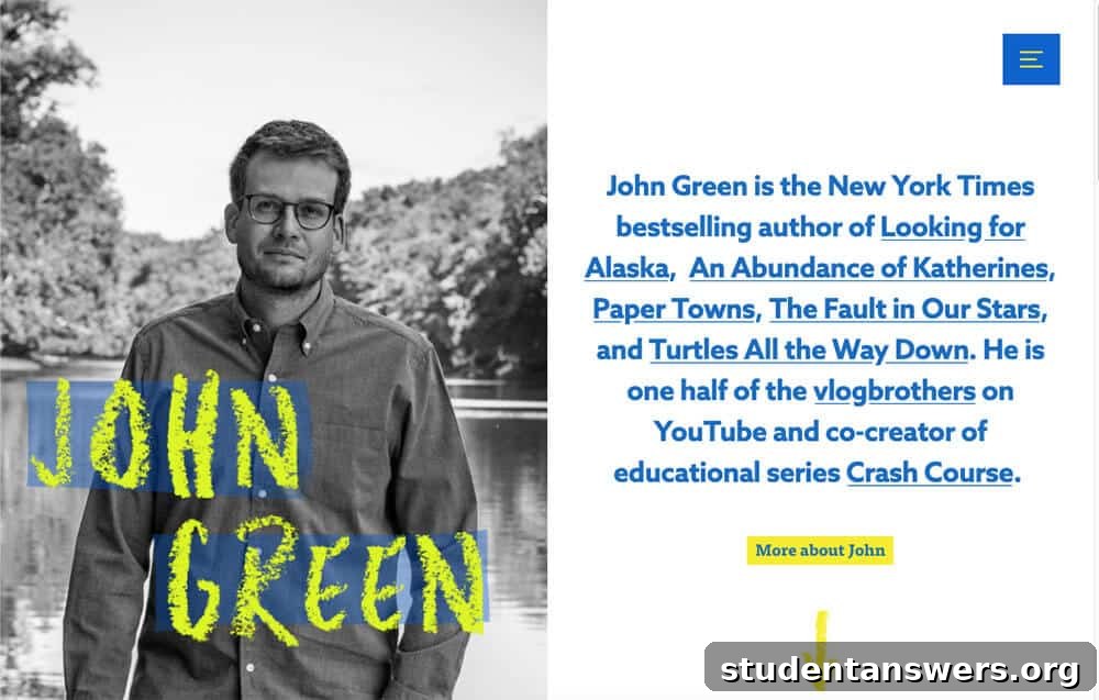 John Green's author website