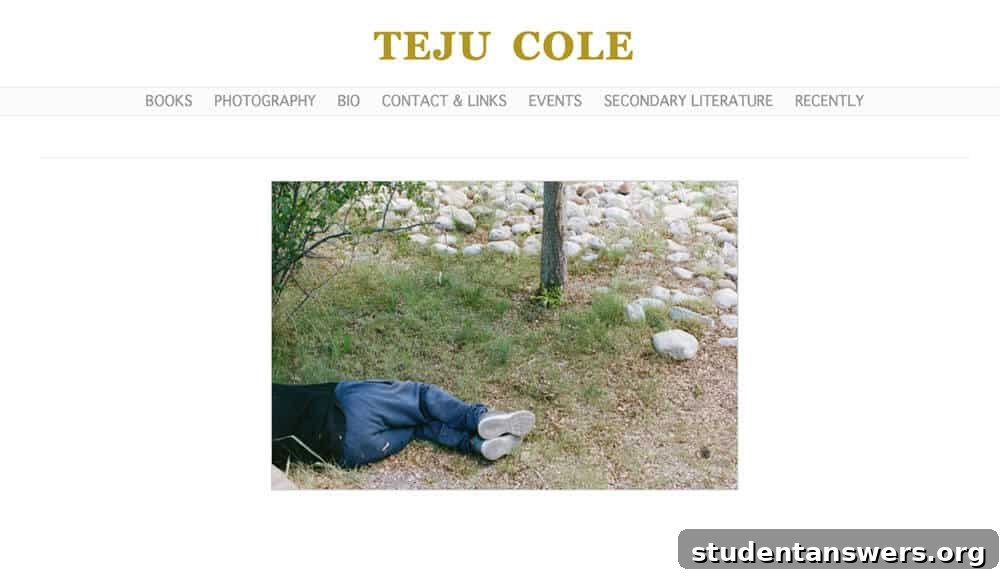 Teju Cole's artistic and minimal website