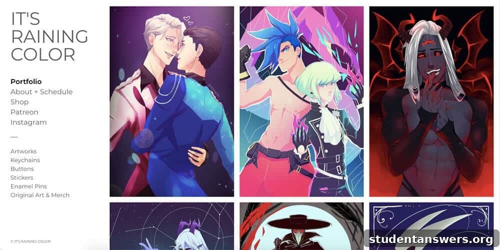 Anna Ellenberger's colorful artist portfolio