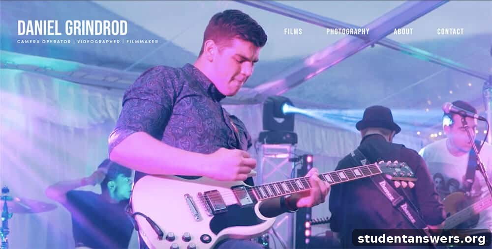 Daniel Grindrod's videographer portfolio with highlight reel