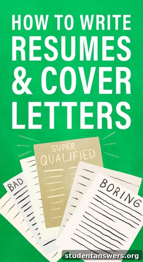 Infographic on how to write a great resume and cover letter