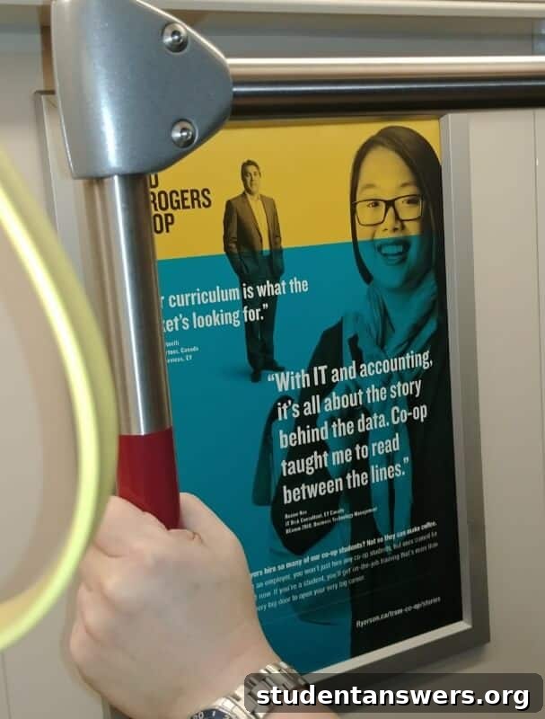 Promotional poster of a student from business school