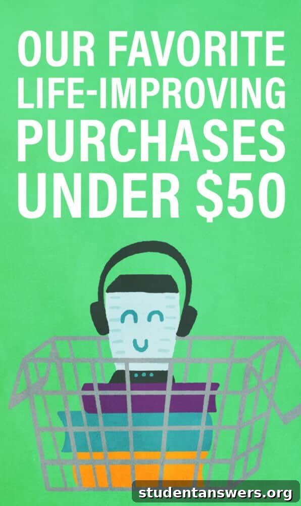 A collage of affordable life-improving purchases under $50
