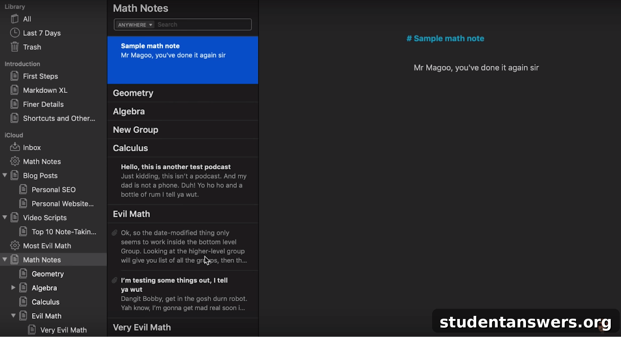 The Ulysses writing app interface, focused on long-form writing