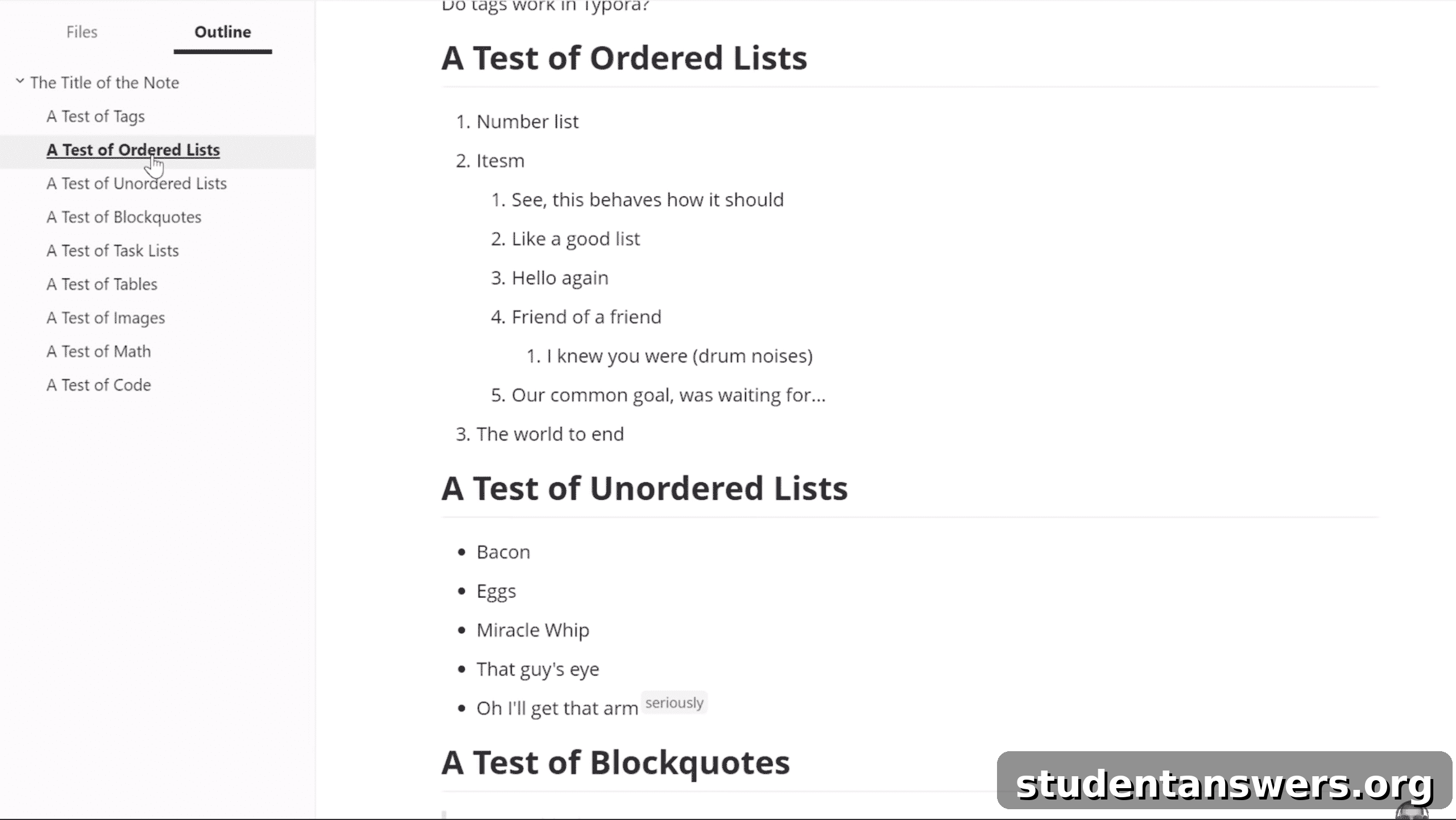 The Typora markdown editor showing a clean writing interface