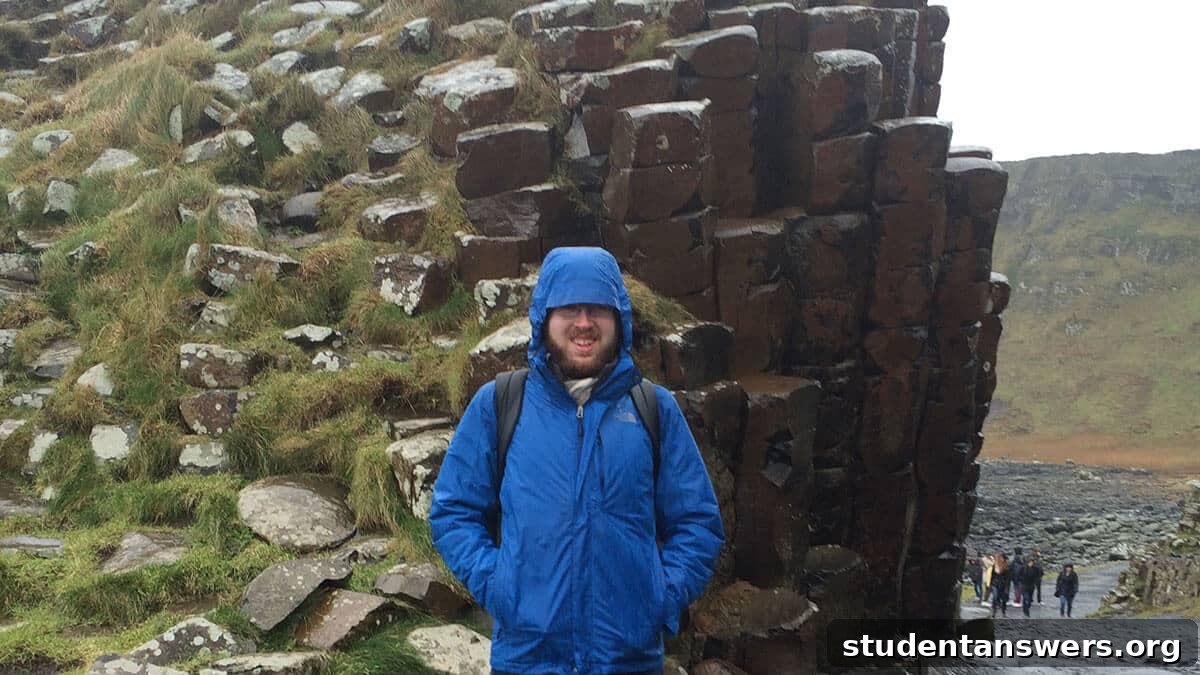 Standing in front of the Giants Causeway