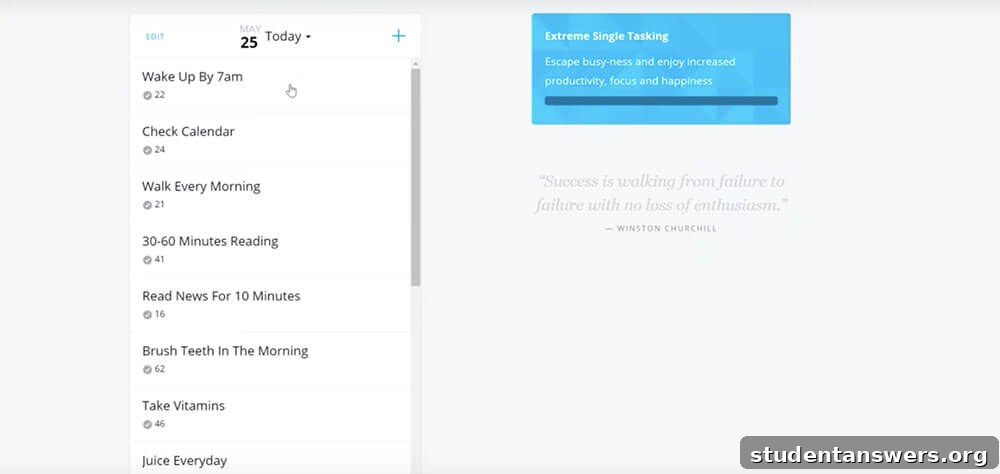 The Coach.me app interface, which combines habit tracking with community support and access to coaches.