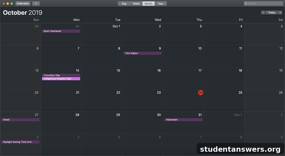 The Apple Calendar app displayed on an iPhone, showing a monthly schedule.