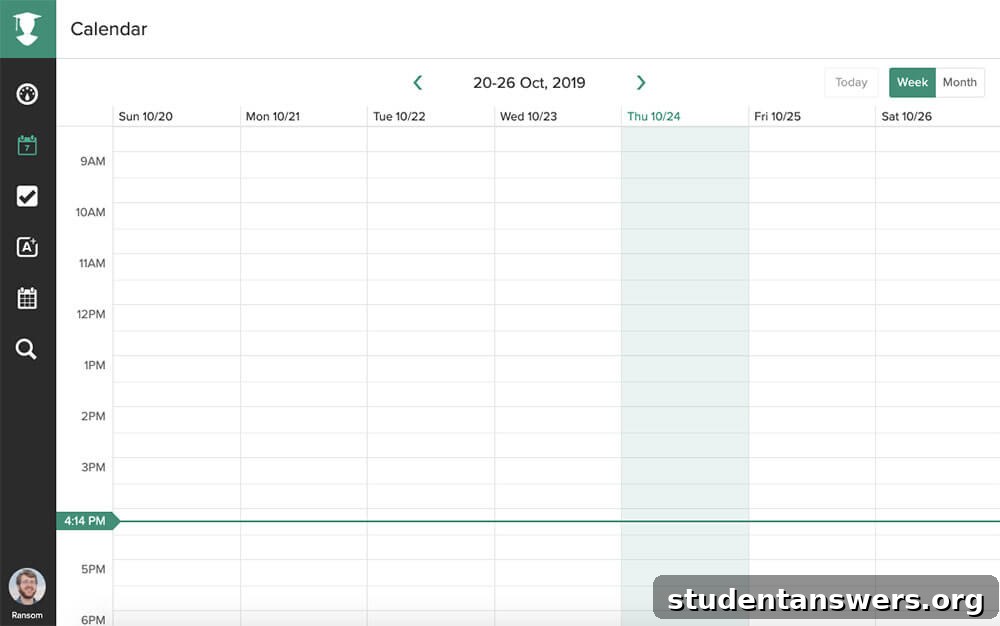 The main dashboard of My Study Life, showing classes, tasks, and exams for a student.