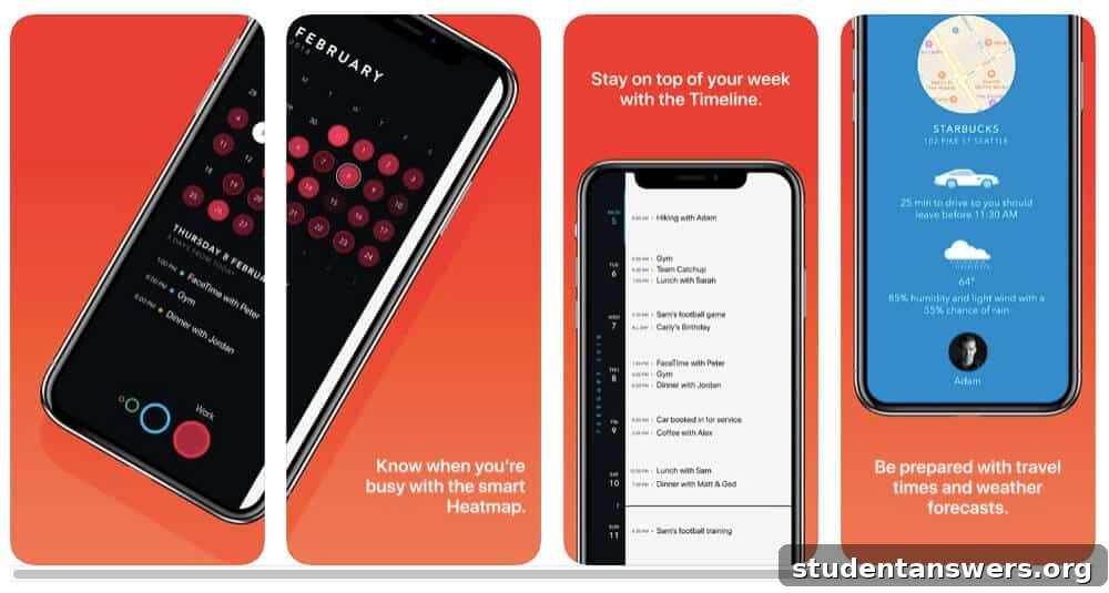 Screenshots of the elegant and colorful Timepage app interface on an iPhone.