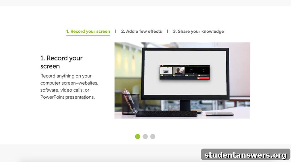 Camtasia screen recorder and video editor for creating professional tutorials