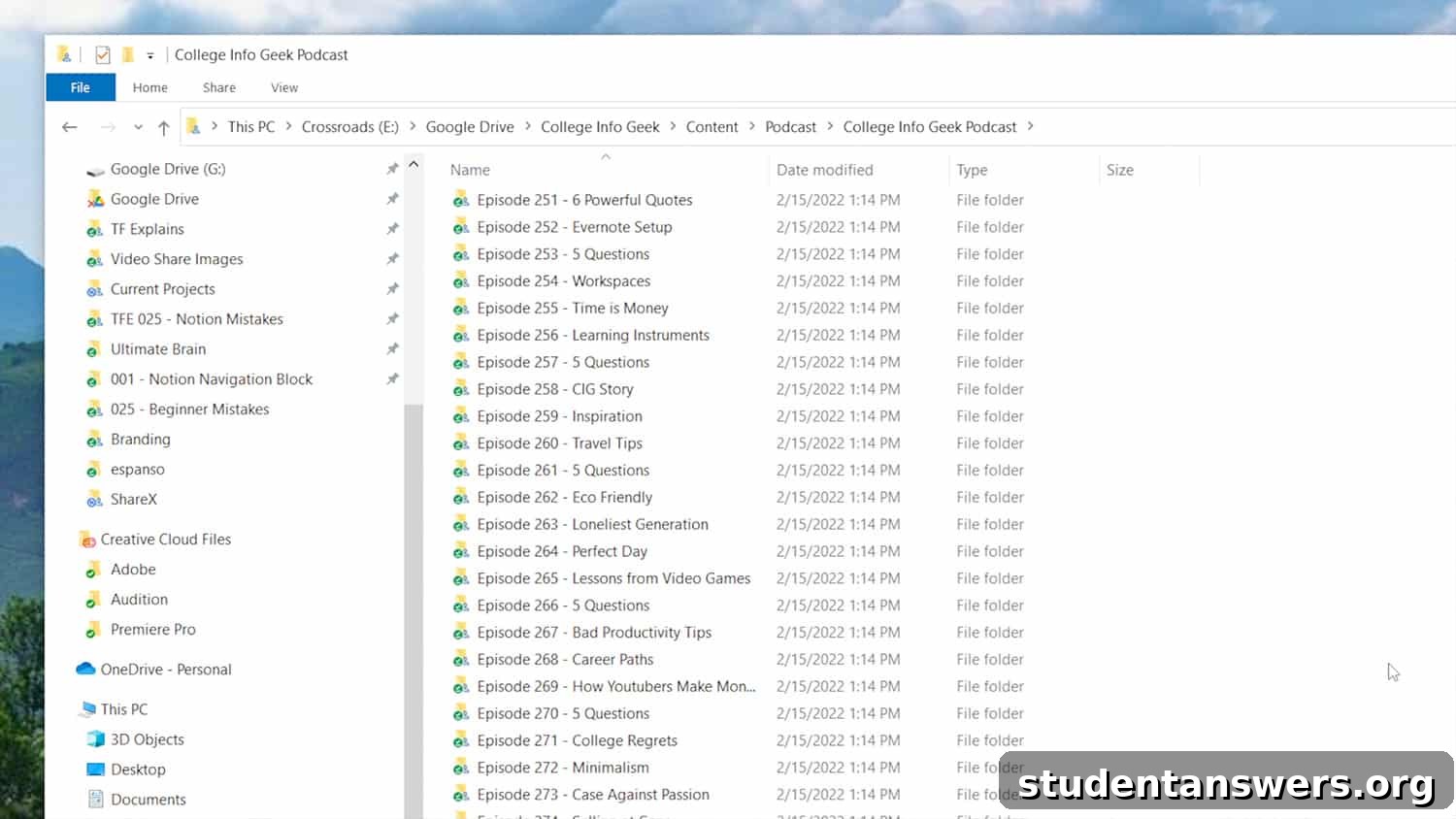 The Google Drive folder integrated into Windows File Explorer for easy access to cloud files