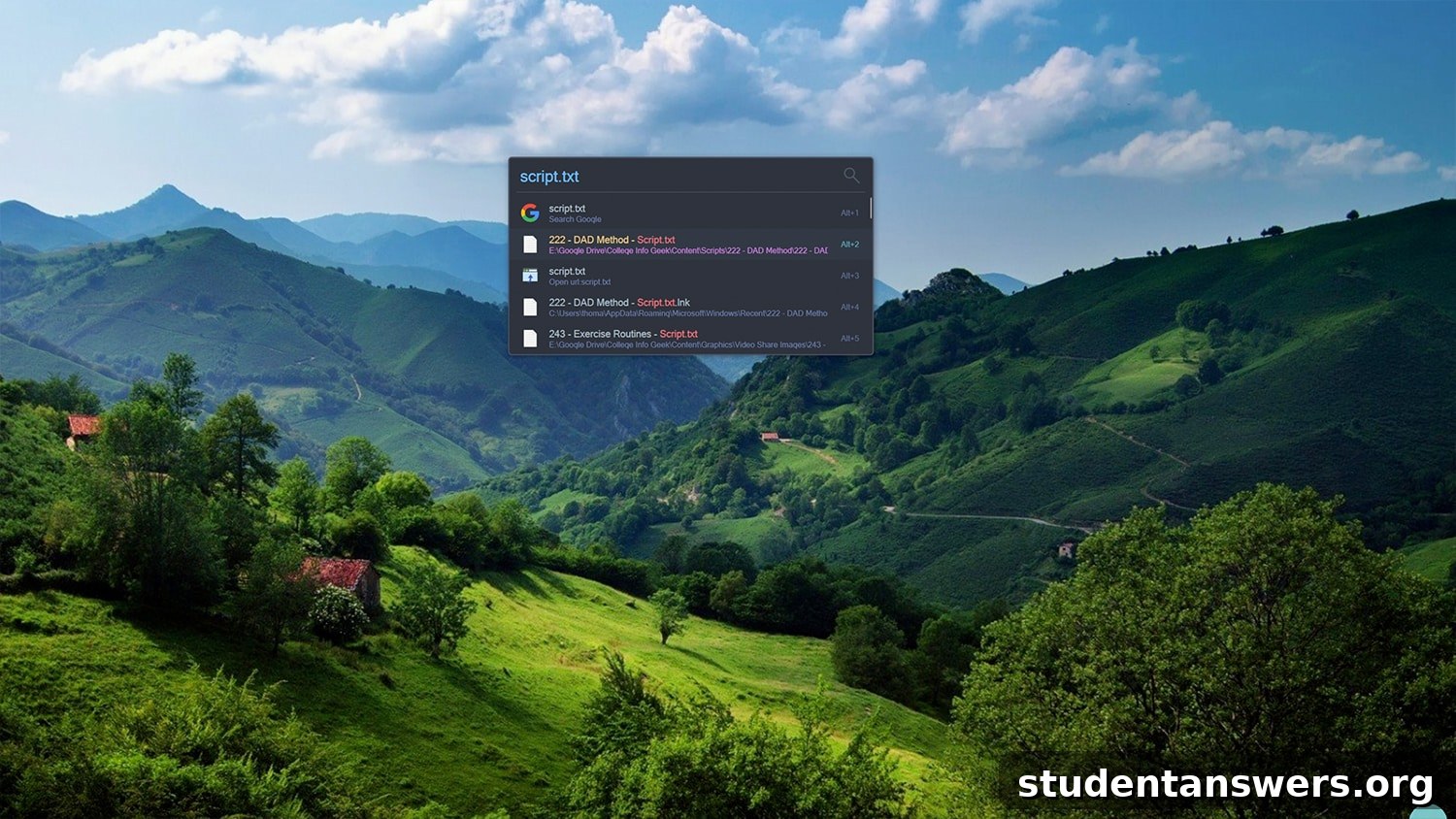 Using Flow Launcher's search bar to quickly find and launch an application