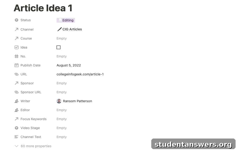 Adding the final published URL of the blog post to its corresponding card in Notion for easy access and tracking.