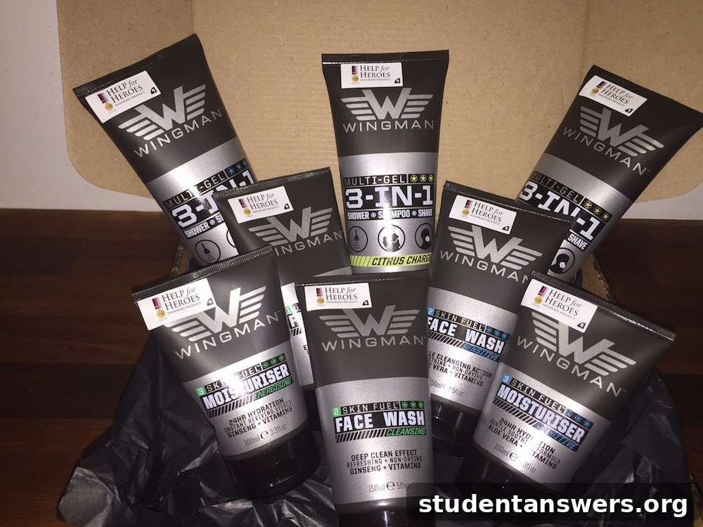 A complete Wingman grooming kit neatly arranged in a branded box, ready as a gift.