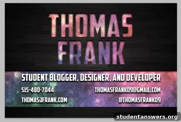 The final business card design completed within Photoshop.