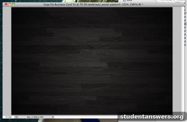 Adding the dark wood texture as the first layer in Photoshop.