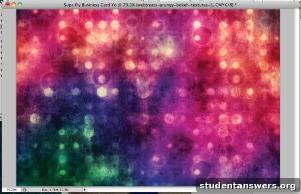 Placing the bokeh texture over the design.