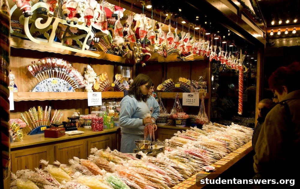 Shoppers enjoying the bustling Frankfurt Christmas Market in Birmingham
