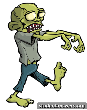 A silhouette of a zombie, representing the apocalypse survival theme
