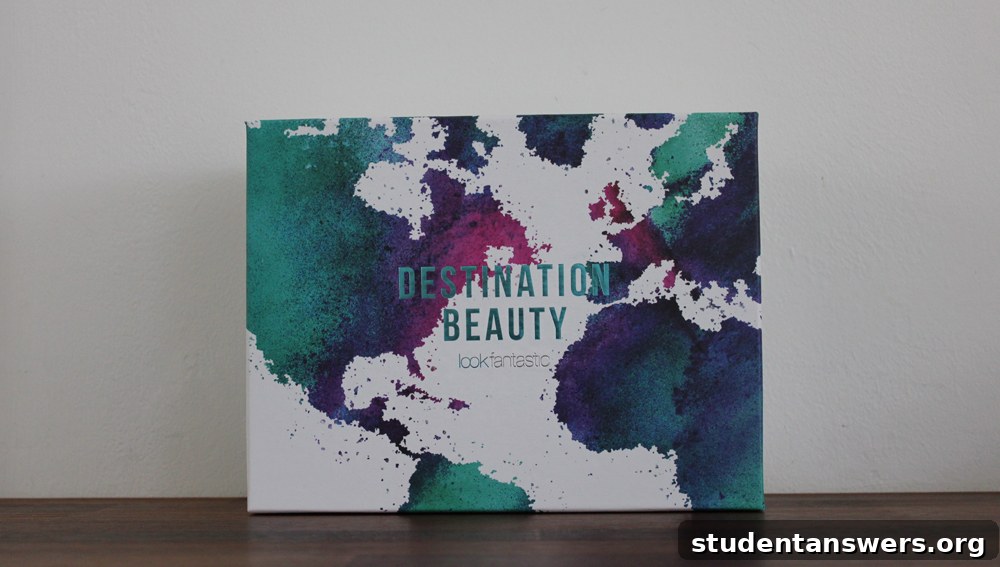 A flat lay of the products from the Lookfantastic March #LFEXPLORER Beauty Box