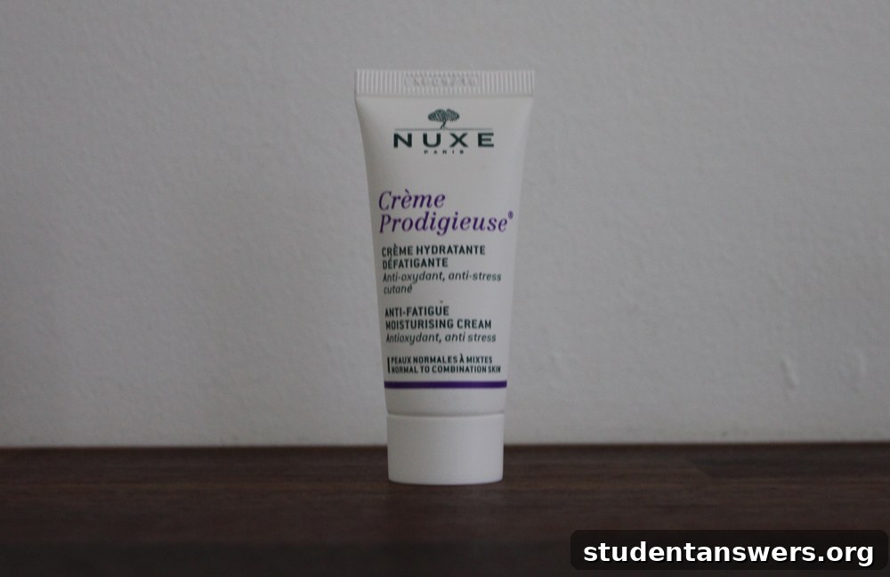 A tube of NUXE Crème Prodigieuse Anti-Fatigue Moisturising Cream