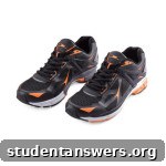 A pair of men's premium running shoes from Aldi, showing the sole and construction.