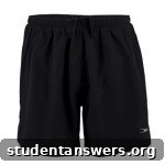 A pair of men's black running shorts from Aldi, a staple for warm-weather exercise.