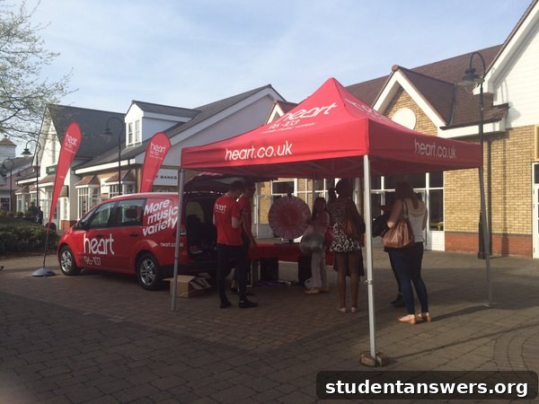 The Heart Essex prize wheel stall, offering students a chance to win vouchers and goodies