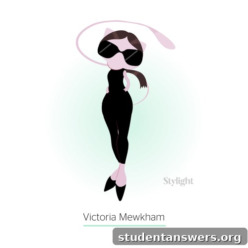 Victoria Beckham as the Pokemon Mew, wearing large sunglasses