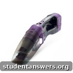 A purple and grey handheld cordless Turbo Akku Vac vacuum cleaner.