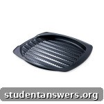 A rectangular Crofton chip tray designed for even cooking of fries.